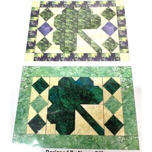 Calendar Placemats March Shamrock Quilting Pattern By Nancy Dill 12 1/2" x 18 1/